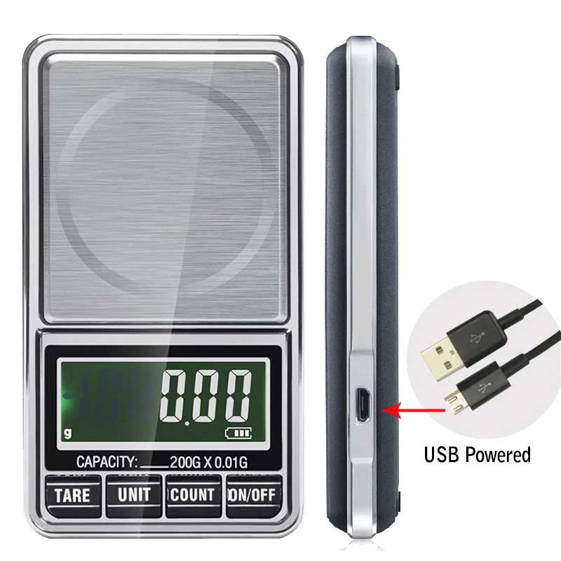 Digital Pocket Scale 200g/0.01g Accurate for Mixing, Small Parts, Counting